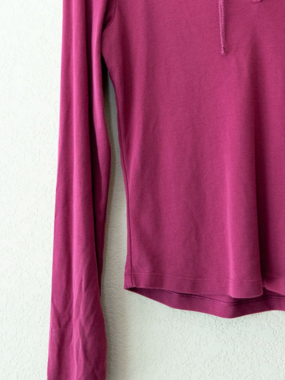 Banana Republic Pink Long Sleeve Tie Neck Top 100% Cotton Made USA Women's M - Picture 6 of 12